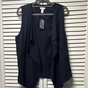 Chico's Deep Blue Sleeveless open  Vest
